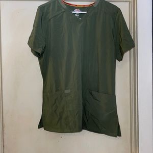 GREEN SCRUB TOP